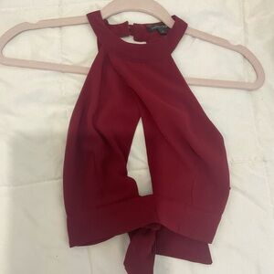 Chic Burgundy Halter Top